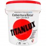 Titanlux Cobertura Total, 15 litros y 4 Litros, pintura plástica de color blanco.