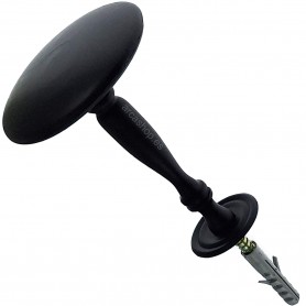 Rosetón Negro Forja Ø 6 cm Alzapaños con prolongador 9 cm
