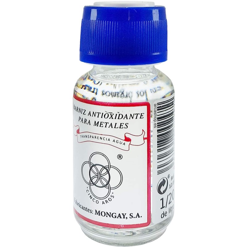 Barniz Antioxidante para Metales no férreos "Transparencia Agua" 50 ml