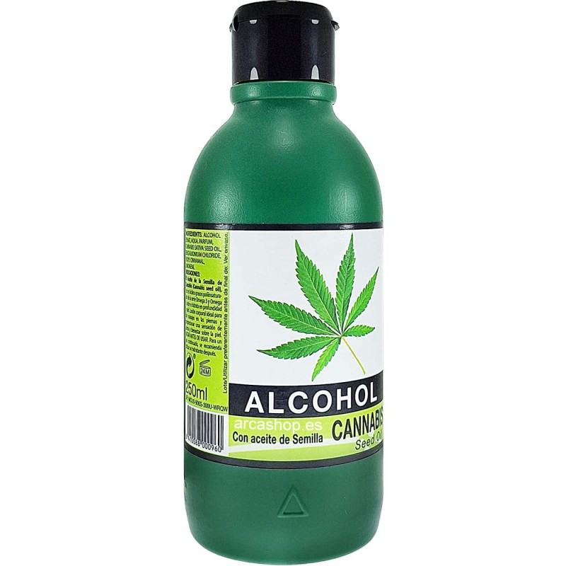 Alcohol de Cannabis (marihuana) para masajes corporales, kelsia, 250 ml.