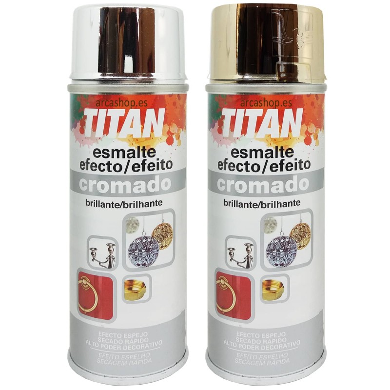 Spray Cromado Efecto Espejo Titanlux 400 ml