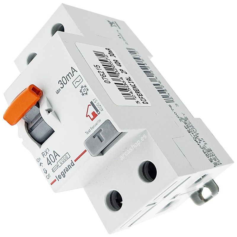 Interruptor Diferencial Legrand RX³ 2P 230 V~ 30 mA 40A tipo AC