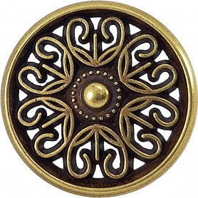 Pomo Ø 35 mm Zamak Acabado Oro Envejecido (CUERO VIEJO) para Muebles - Nesu 215818