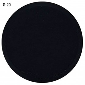 Pomo Tirador Aluminio Minimal Ø 20 mm Negro Mate para Muebles - Nesu 862222