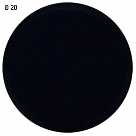 Tirador Pomo Ø20 mm Negro Mate para Muebles - Nesu 38222 Circular Plano