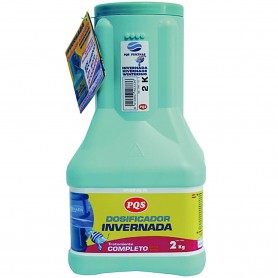 Dosificador Invernada, tratamiento completo: acción cloro desinfectante, álgida y floculante. Dosificador Invernada PQS
