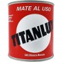Pintura Titanlux Mate al uso, blanco mate, esmalte sintético. Envase 750 ml y 4 litros.