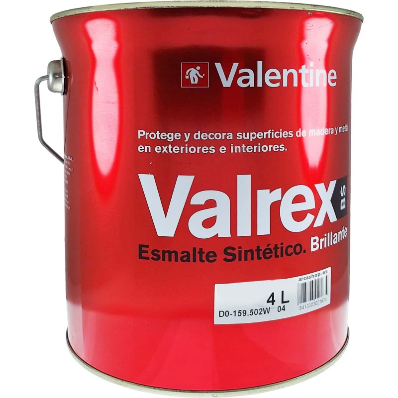 Esmalte 4 litros Sintético Valrex Valentine BS. Esmalte Brillante