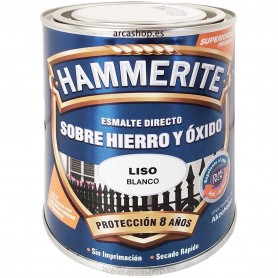 Esmalte sobre hierro y óxido Hammerite - Blanco Brillante 750 ml