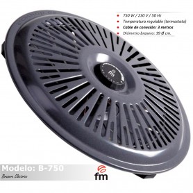 Brasero FM para Mesa Camilla con Temperatura regulable B-750