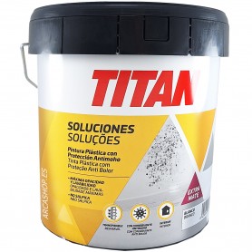 Pintura Antimanchas Titan Soluciones, blanco EXTRA mate, 4 litros.