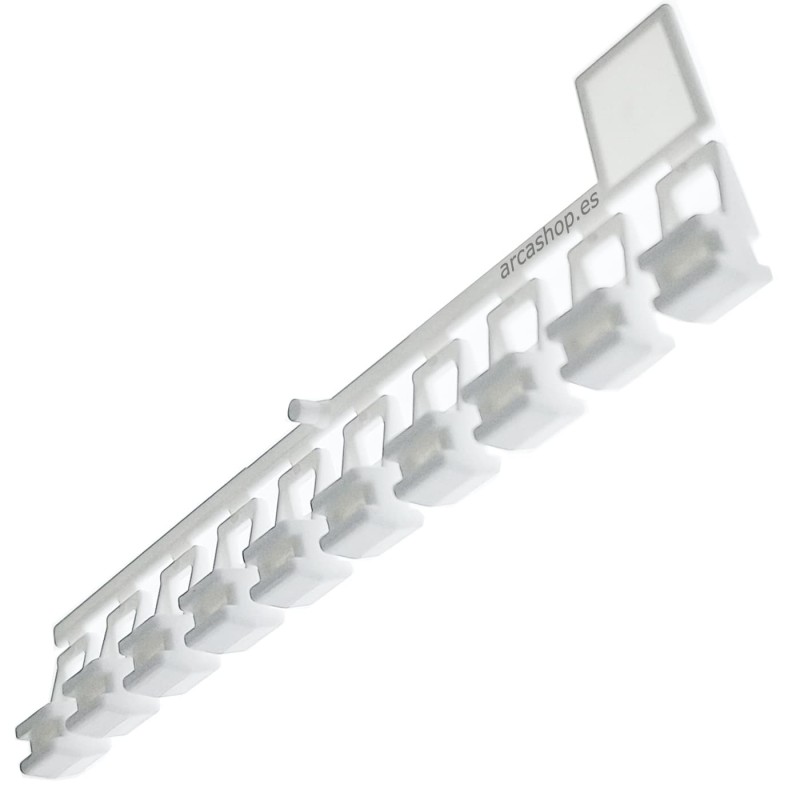 Corredera Frente de plástico blanco Riel Chyc (10 unidades)