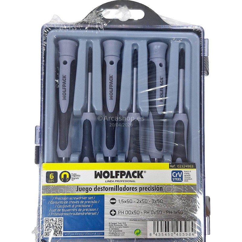 DESTORNILLADOR PRECISION JGO. 6 PZAS. REF. 02324983 WOLFPACK