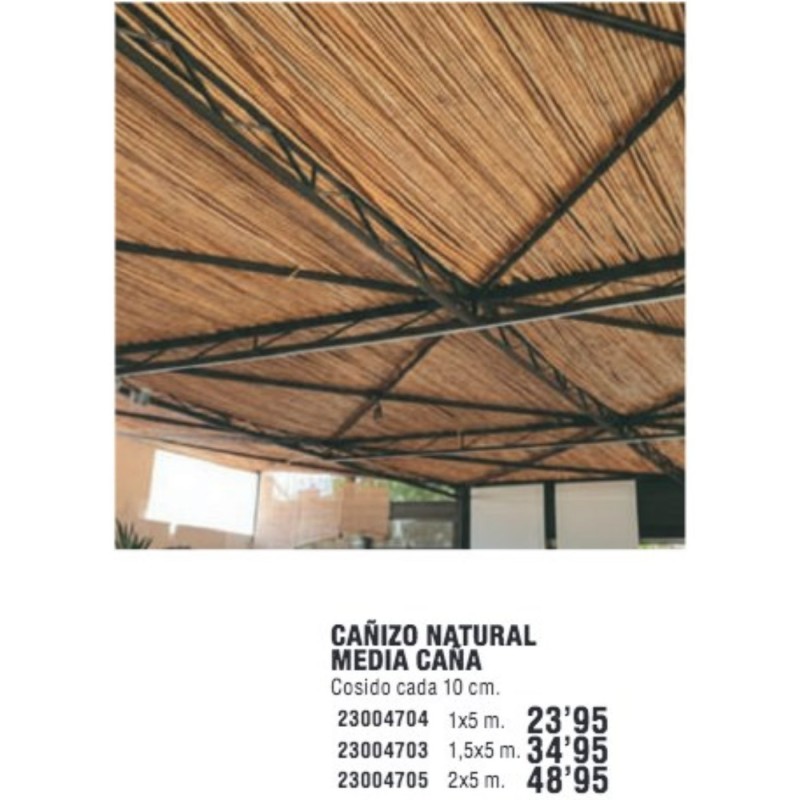  CAÑIZO NATURAL MEDIA CAÑA — Modelos: 2x5 m . Foto Mallas y Césped Artificial © Arcashop.es. 