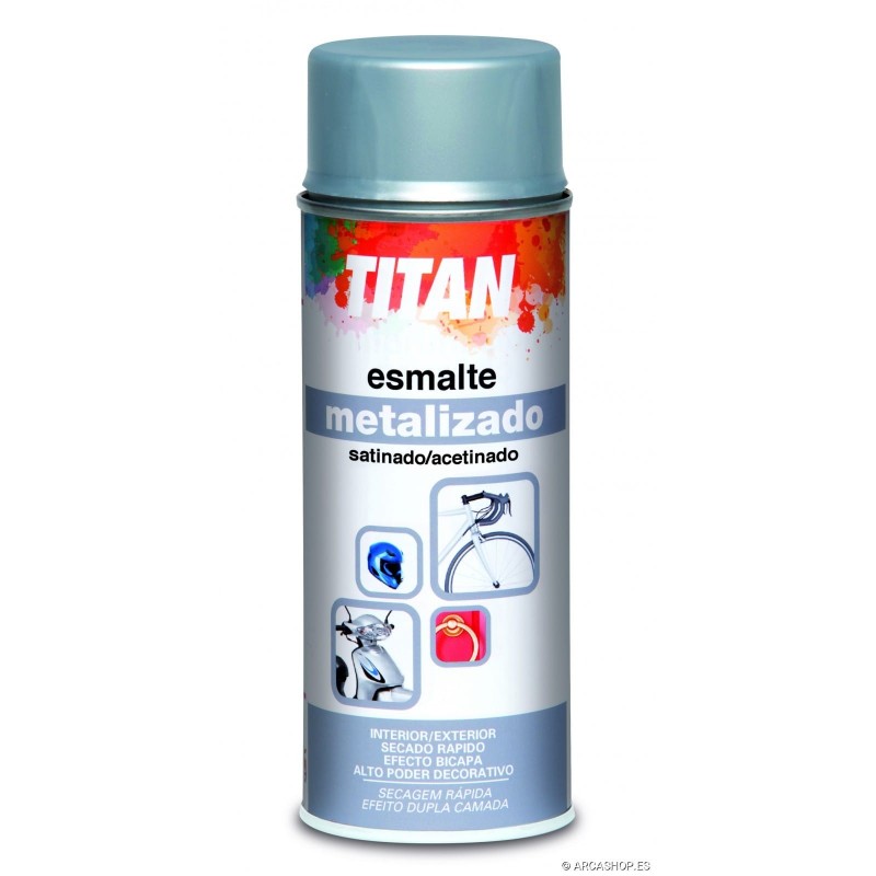 TITAN SPRAY 200 ML ESMALTE METALIZADO SATINADO