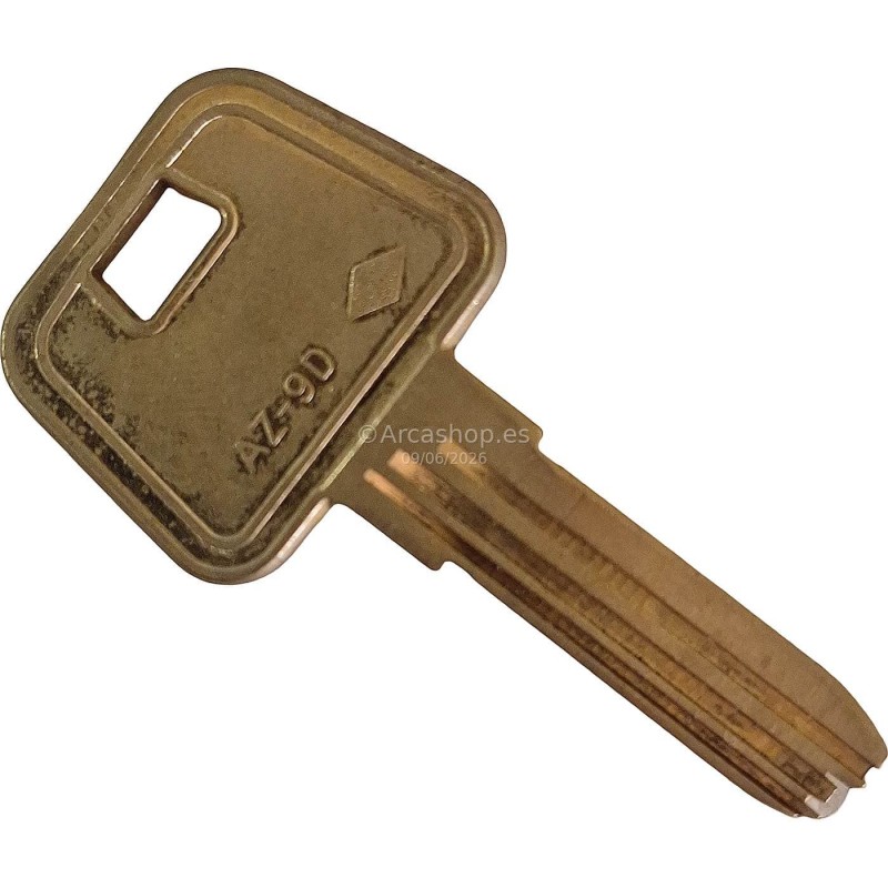  MOLDES COPIA LLAVE AZBE (AZ) — moldes-AZ: AZ-9D . Foto LLAVES ACERO GRUPO A © Arcashop.es. 