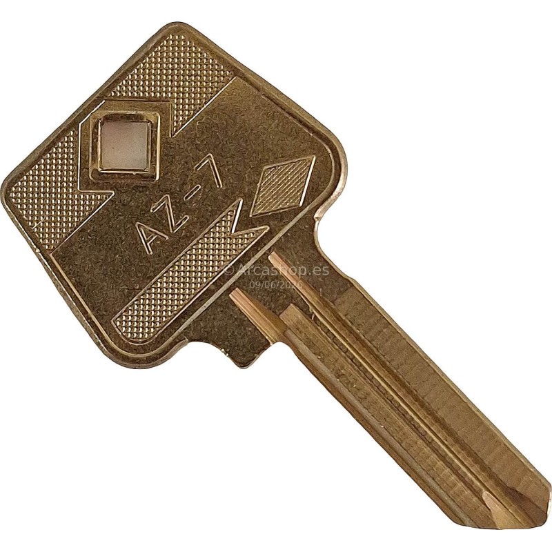  MOLDES COPIA LLAVE AZBE (AZ) — moldes-AZ: AZ-7 . Foto LLAVES ACERO GRUPO A © Arcashop.es. 