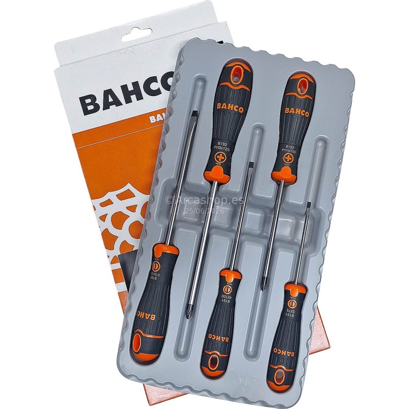 DESTORNILLADORES JGO. BAHCO FIT 5 Pzas. REF. B219.005