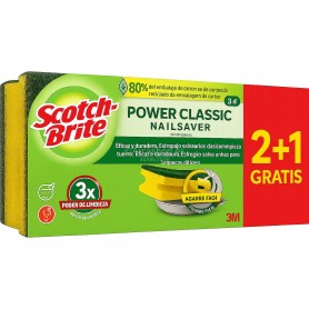 ESTROPAJO SCOTCH BRITE SALVAUÑAS 3X2
