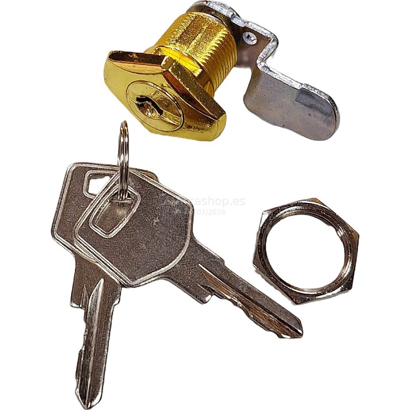 CERRADURA BUZON C/TUERCA DORADA REF. 40183 BTV