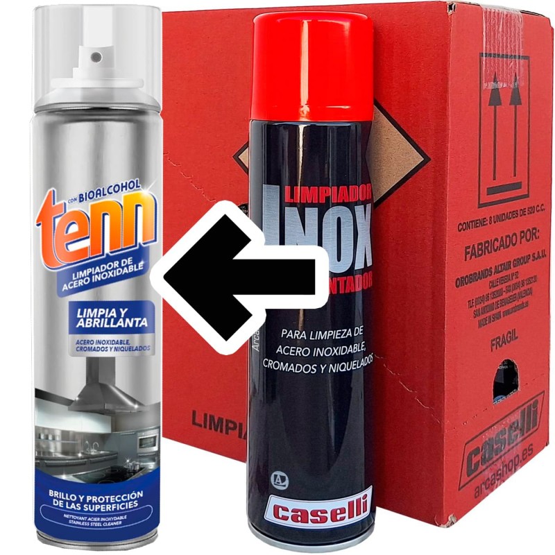 Spray Caselli Acero inoxidable (NUEVO TENN) - Caja 8 Botes