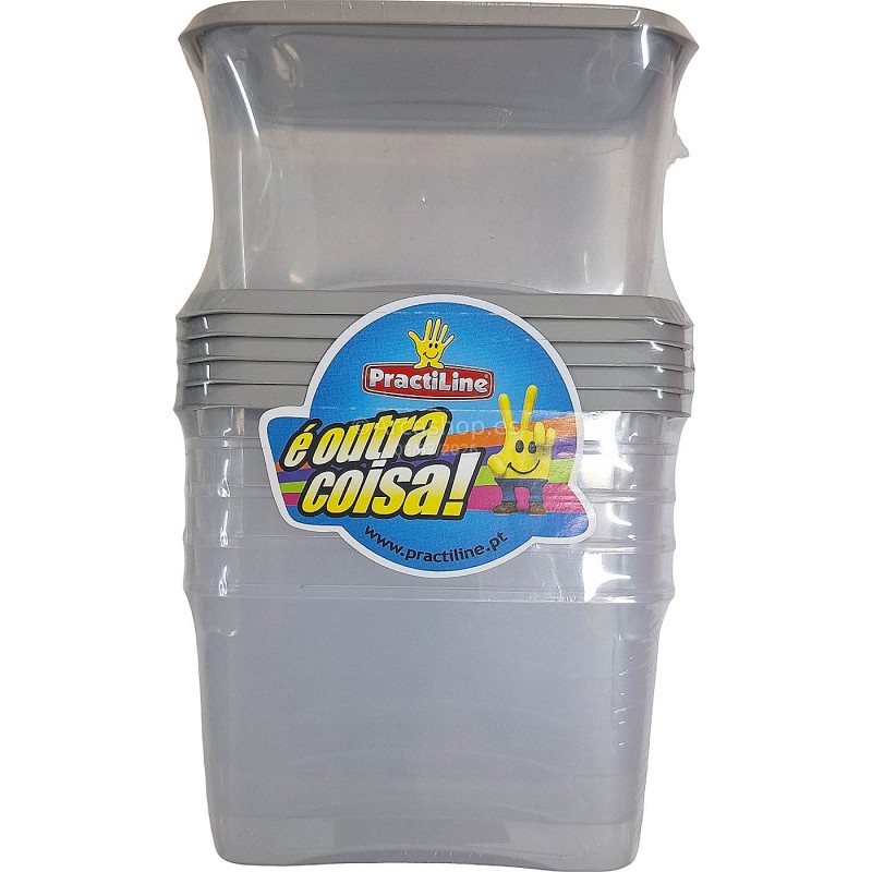RECIPIENTE HERMETICO PACK 6 U. 350 ML. PRACTILINE