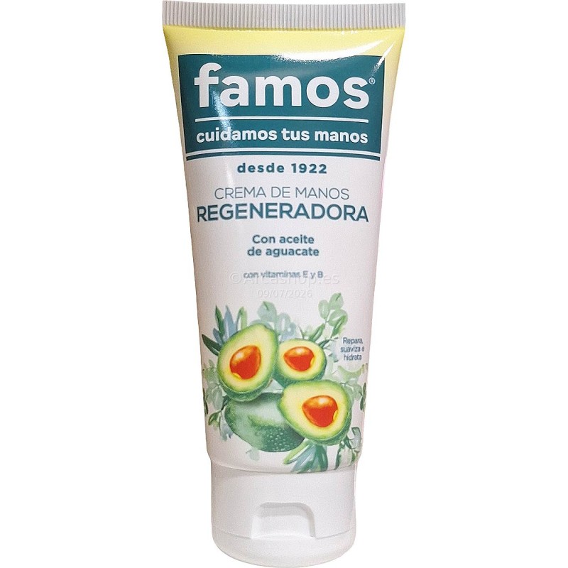 Crema de manos regeneradora Famos.