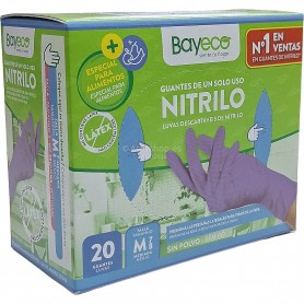 GUANTES NITRILO G. LILA CAJA 20 UNDS. TALLA MEDIANA