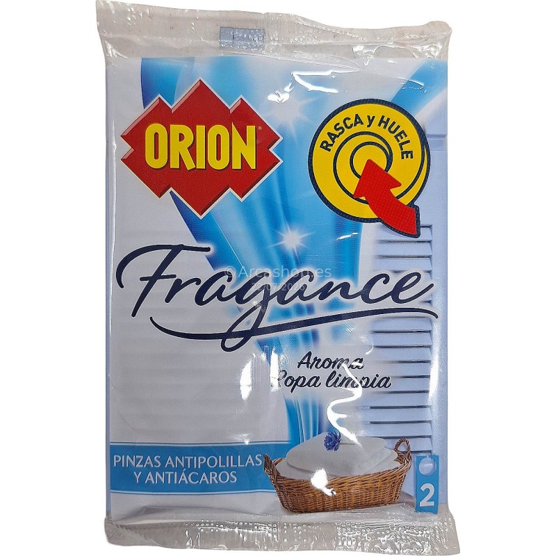 PINZA ORION ANTIPOLILLAS 2 UNDS. ROPA LIMPIA