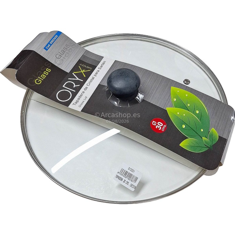  TAPADERA CRISTAL COCINA F/A — Tapadera Cristal: 30 cm . Foto Hogar y Menaje © Arcashop.es. 