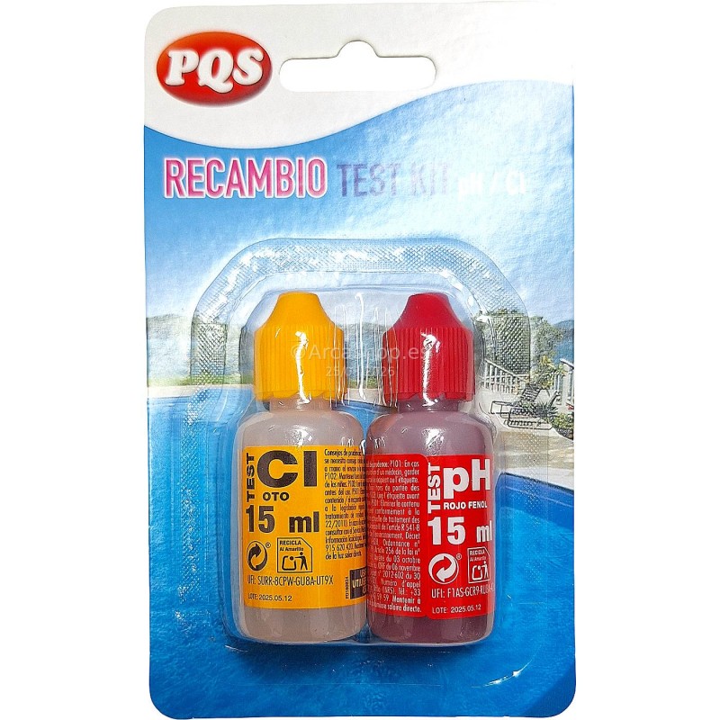 RECAMBIO TEST KIT PH+CLORO REF. 11405425 PQS