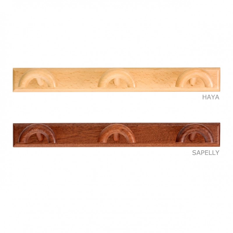 Colgador de Madera Múltiple 3 Perchas Mod. 1473 de Inofix