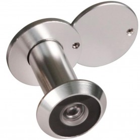 Mirilla para puertas de espesor entre 60 y 85 m, acabado cromo mate.