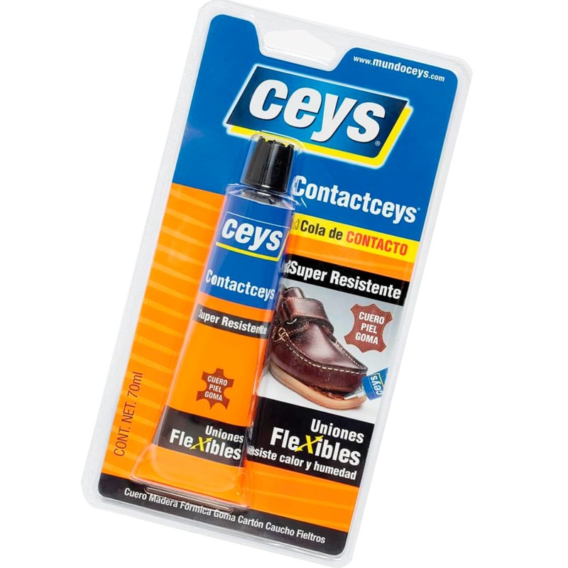  Contactceys Cola de Contacto de uso general y doméstico — Capacidad del envase: 70 ml . Foto Adhesivos y Pegamentos © Arcashop.es. 