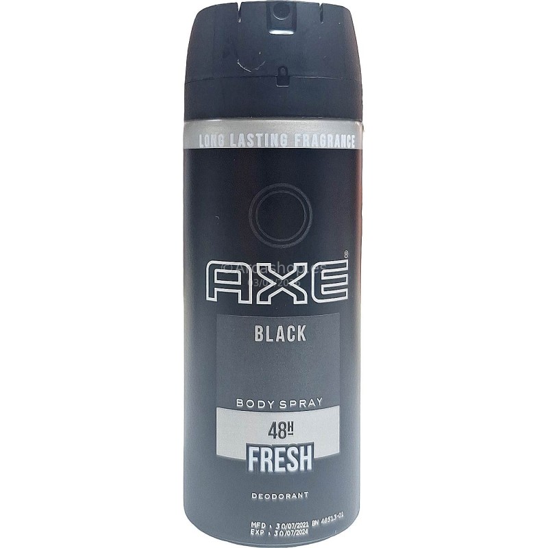  AXE DesodoranteS Spray: Black y Marine — Capacidad del envase: 150 ml – Modelo: Desodorante Spray AXE Black . Foto Higiene personal © Arcashop.es. 