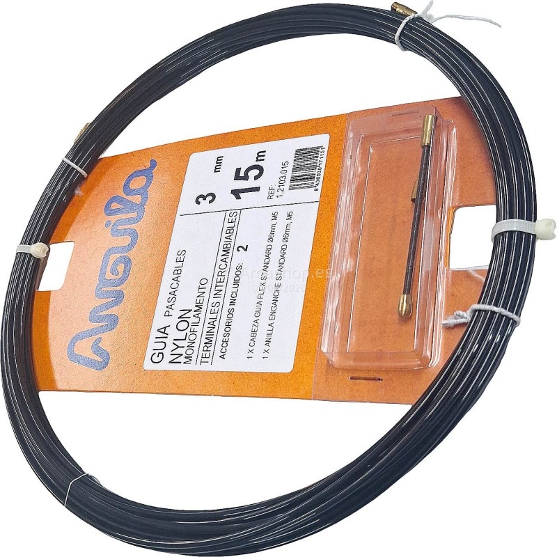 GUIA 05 MTS. PASACABLES 3MM. NEGRA