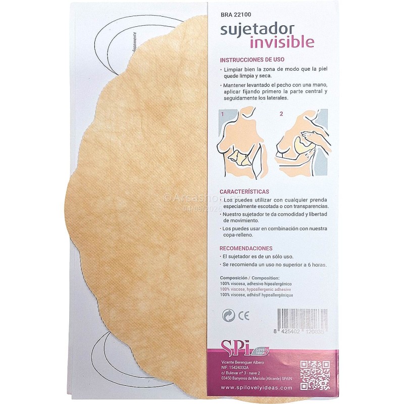 SUJETADOR INVISIBLE C.M 2 PARES