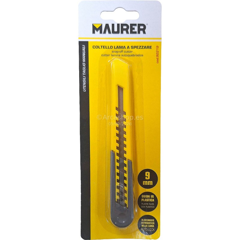 CUTTER 9 MM. PROFESIONAL SMALL COD. 92219 MAURER