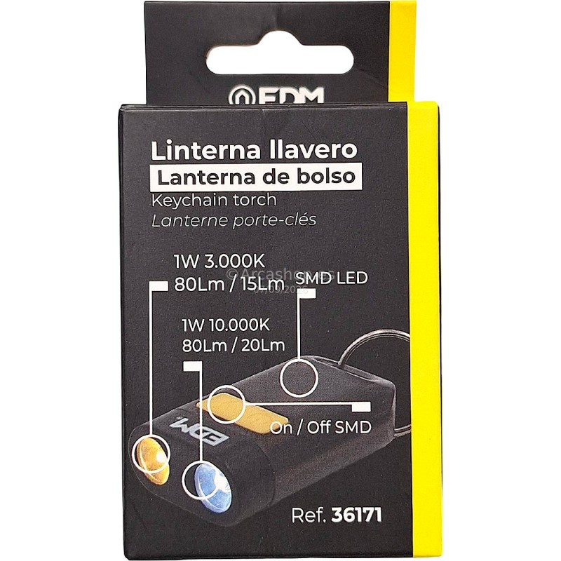 LLAVERO MINI LINTERNA LED RECARGABLE REF. 36171 EDM