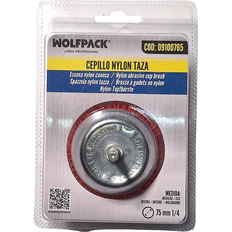 CEPILLO TAZA NYLON 75 MM. COD. 09100765 WOLFPACK