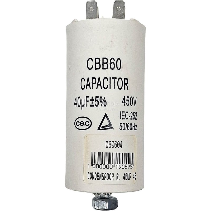 CONDENSADOR R. 40UF 450V. RBR