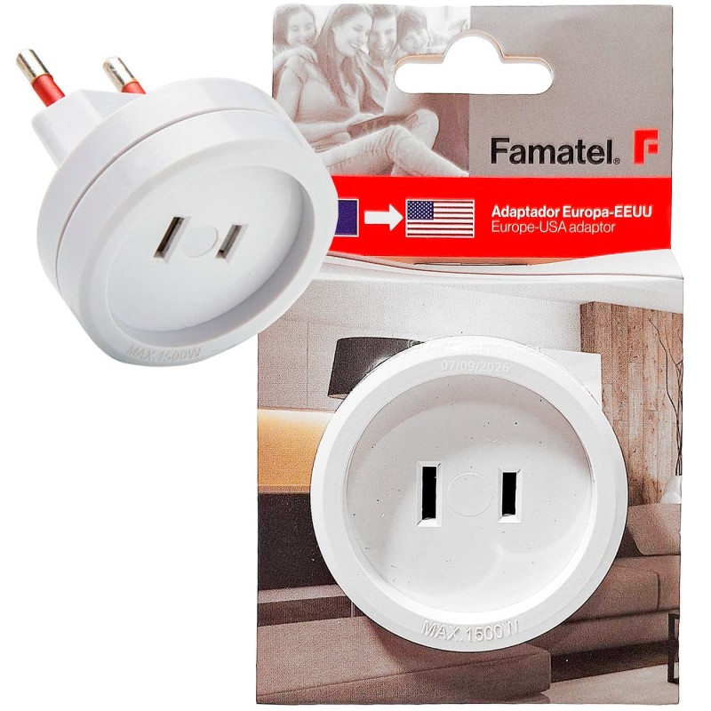 ADAPTADOR VIAJE PARA UA - EEUU 6A. 1500W. REF. 1416