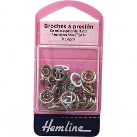 BROCHE PRESION ANORAK REF. H445 / 445.WH 6 JUEGOS HEMLINE