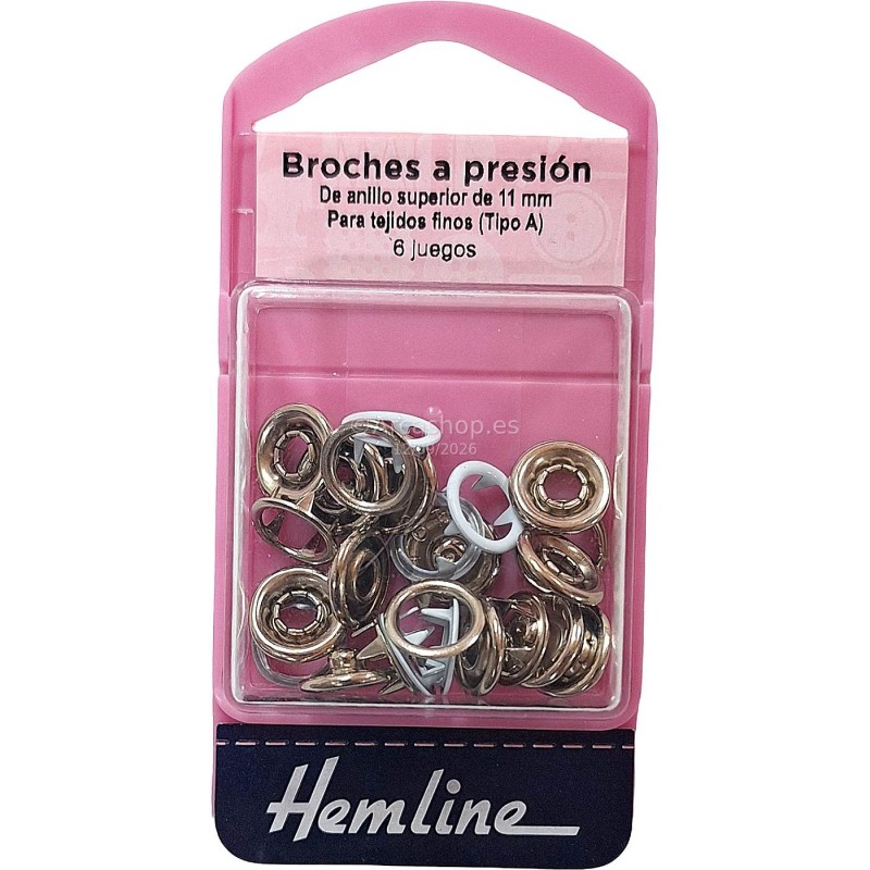 BROCHE PRESION ANORAK REF. H445 / 445.WH 6 JUEGOS HEMLINE