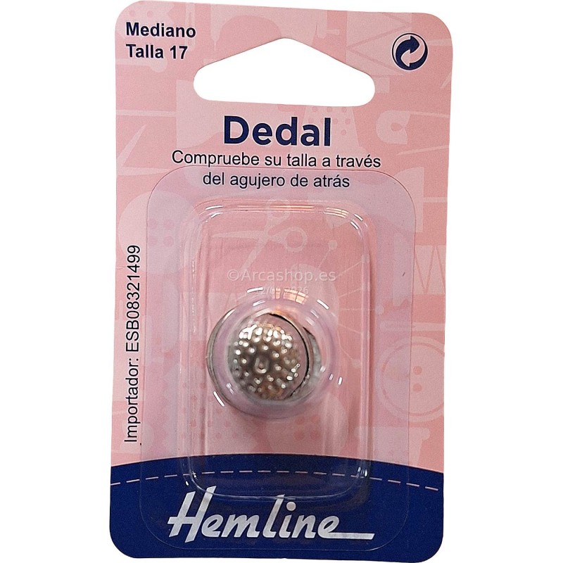 DEDAL METÁLICO COSTURA H222 TALLA MEDIANA HEMLINE