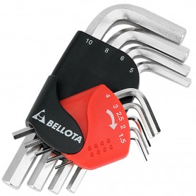JUEGO 9 LLAVES ALLEN CORTAS BELLOTA REF. 6458-9N