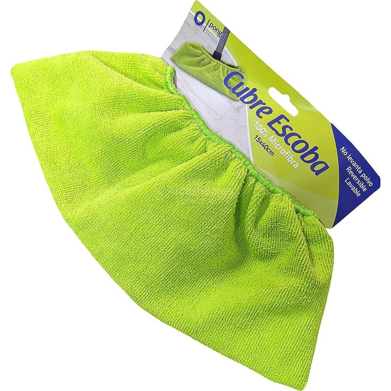 CUBRE ESCOBA MICROFIBRA VERDE 16X32 CMS. PONGAL