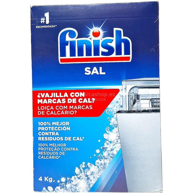  SAL LAVAVAJILLAS FINISH CAJA — Cantidad: 4 Kg . Foto Limpieza y Hogar © Arcashop.es. 