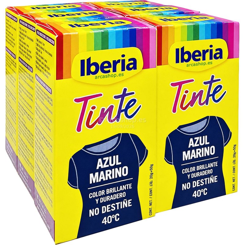 Tintes Color Iberia para teñir prendas de Vestir · Paquete de 6 unidades
