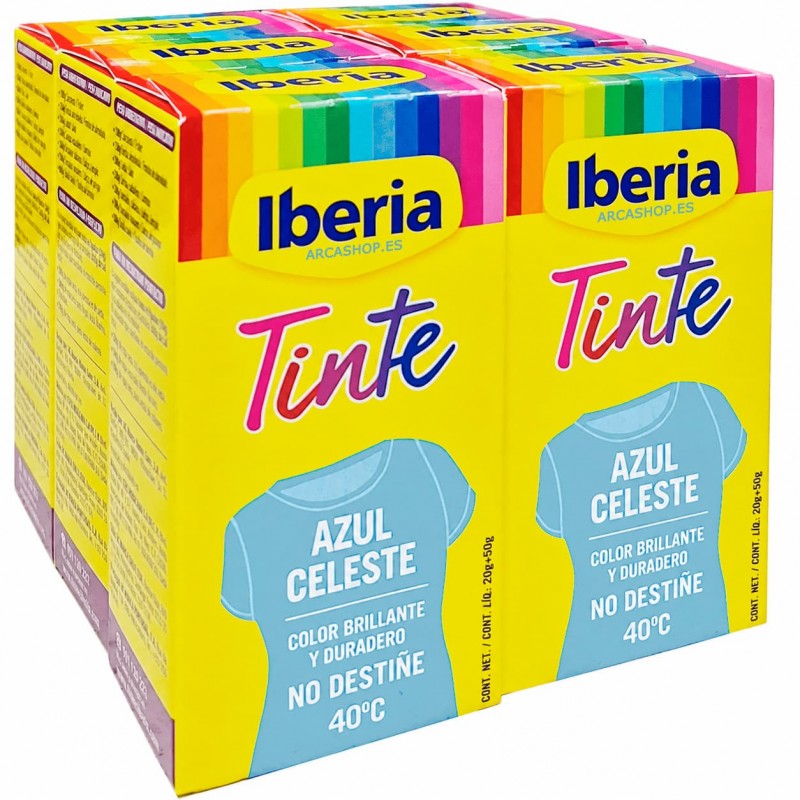 Tinte Celeste lberia para teñir · Paquete de 6 unidades